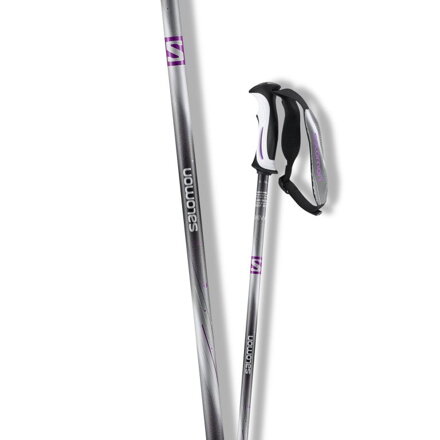 Hůlky Salomon Shiva black/purple, 37781210 lyžařské