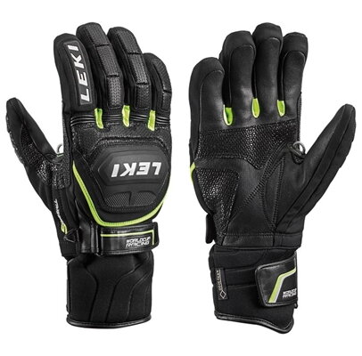 Lyžařské rukavice Leki Worldcup Race Coach Flex S GTX black-yellow 63480124