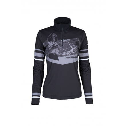 Mikina Stockli FUNKTIONSSHIRT STOE, dámská, lyžařská, black/grey