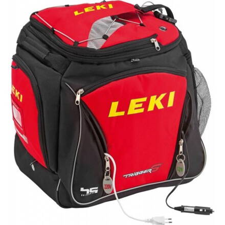 Vak na lyžáky Leki Bootbag HOT Heatable red, vyhřívaný