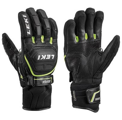 Lyžařské rukavice Leki Worldcup Race Coach Flex S GTX black-yellow 63480124